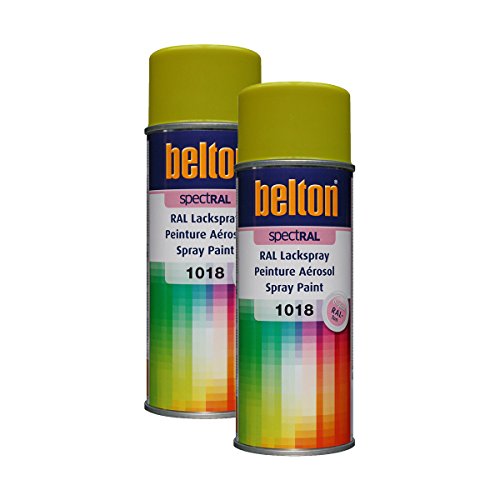 Kwasny 2X 324 016 Belton Spectral Lackspray RAL 1018 zinkgelb Hochglanz 400ml von Kwasny
