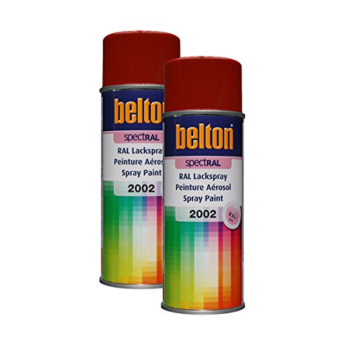 Kwasny 2X 324 030 Belton Spectral Lackspray RAL 2002 blutorange Hochglanz 400ml von Kwasny