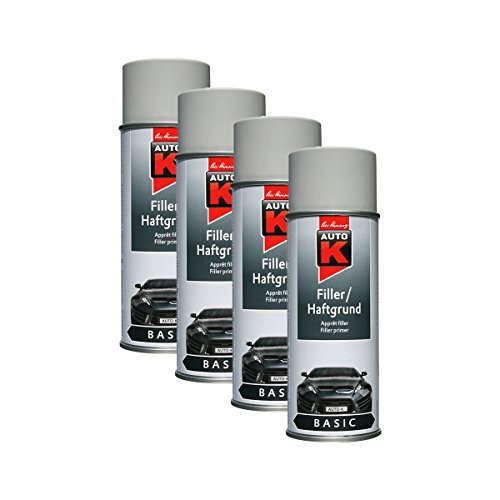 KWASNY 4x 233 001 AUTO-K BASIC Filler/Haftgrund Spray Grau 400ml von Kwasny