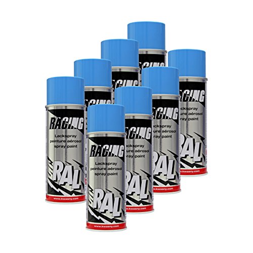 KWASNY 8x 288 117 AUTO-K RACING Lackspray RAL 5012 lichtblau 400ml von Kwasny