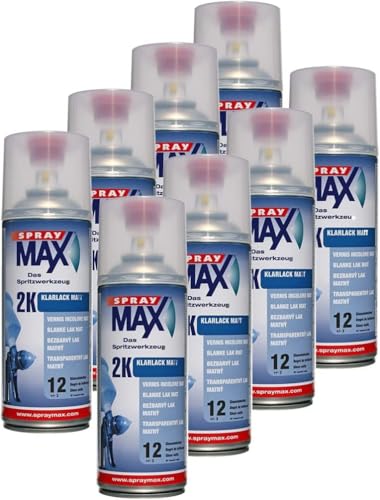 KWASNY 8x 680 065 SPRAYMAX 2K Klarlack transparent matt Versiegelung 400ml von KWASNY