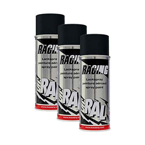 KWASNY Ral 9005 Tiefschwarz Matt Lackspray 400Ml Spraydose Autolack Auto Sprühlack 3X von KWASNY