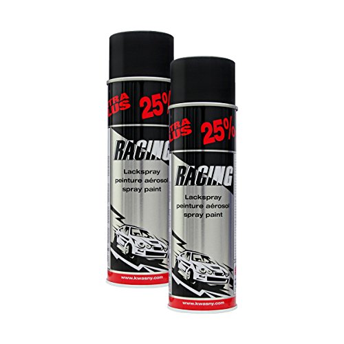 KWASNY Schwarz Matt Lackspray 500Ml Spraydose Autolack Sprühlack 288 921 Racing 2X von Kwasny