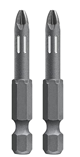 kwb 2 x Bits 50 mm PZ 3 Torsion 122153 (TQ 60 Stahl, Torsionszone, ISO 1173 Antrieb C6.3) von kwb