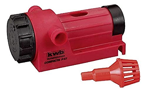 kwb Compacta Pumpe P57 Bohrmaschinen-Pumpe 3000 l/h, selbstansaugend m. Ansaug-Filter, Gewinde-Anschluss,R 3/4'', f. f. Schlauch-Adapter 44198 und 44259 Zoll, Made in Germany von kwb