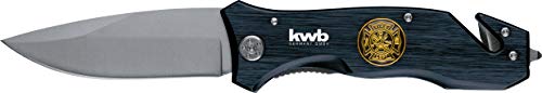 kwb Rettungsmesser mit Gurtschneider und Glasbrecher, extra scharf, Notfall-Messer mit 90 mm Klinge von kwb