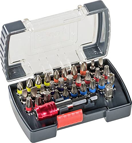 kwb Power Universelle Bit-Box-Set – 32-tlg inkl. Bits, Schnellwechsel-Bithalter mit Magnet in stabiler Kunststoff-Box von kwb