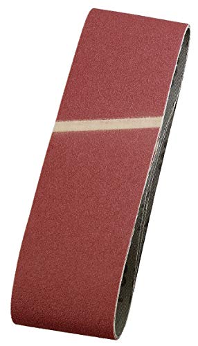 kwb 3x Gewebe-Schleifband, 75 x 533 mm, K-60, Edel-Korund, für Holz & Metall, Schleifpapier für Band-Schleifer / Schleif-Maschinen von kwb