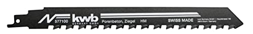 kwb Säbelsägeblätter für Steinbearbeitung, HM Hartmetallzähne, Hochlegierter Stahl, stabile Zahn-Verbindung und Blattgeometrie, 1/2'' Universal-Schaft, 240 mm Blattlänge kwb Säbelsägeblätter für Steinbearbeitung, HM Hartmetallzähne, Hochlegierter Stahl, stabile Zahn-Verbindung und Blattgeometrie, 1/2'' Universal-Schaft, 240 mm Blattlänge von kwb