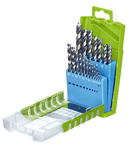 kwb Universeller 19-teiliger Akku-Top Metallbohrer-Satz HI-NOX - HSS Bohrer-Set - Ø 1 mm bis 10 mm in 0,5 mm Schritten - Geeignet für Edelstahl und andere Stahlarten von kwb