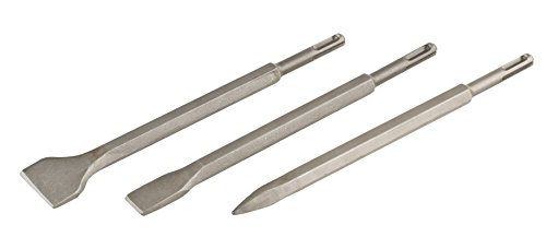 kwb SDS Plus Jeu de burins pour marteau perforateur, 3 pièces - burin pointu, burin plat, burin à copeaux von kwb