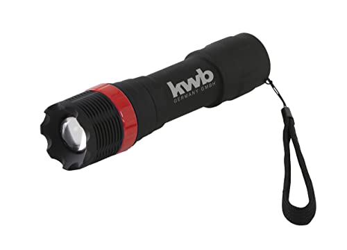 kwb LED Taschenlampe Tactical Zoom 948190 (Superhell, über einen Drehring Verstellbare Fokusfunktion,Handschlaufe), 1 Stück, von kwb