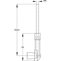 KWC AR WC-Spülrohr, Unterputz, f. WC-Spüler, höhenverstellbar von KWC AQUAROTTER