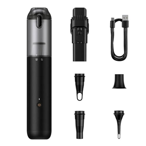 KWEZ Kabellos Handsauger Mini Staubsauger 12000Pa Auto Staubsauger Luftstrom Pumpe Drahtlose Tragbare Auto Reiniger Mini Staubsauger Für Auto Home Office(Black) von KWEZ