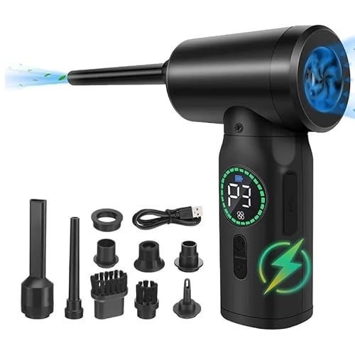 KWEZ Kabellos Handsauger Mini Staubsauger Akku-Luftwedel-Staubblaspistole, 2-in-1-Luftgebläse und Staubsauger, kabellose Staubwedelgebläse(A PRO) von KWEZ
