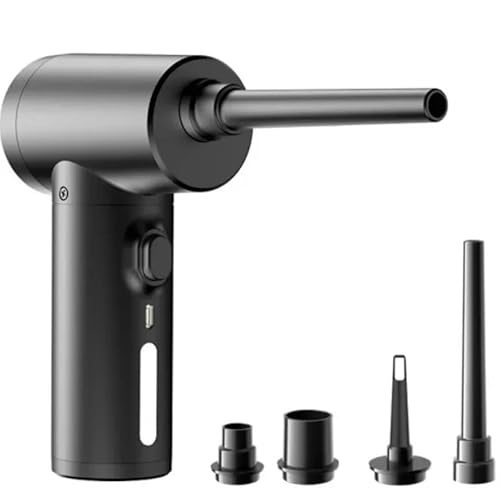 KWEZ Kabellos Handsauger Mini Staubsauger Akku-Luftwedel-Staubblaspistole, 2-in-1-Luftgebläse und Staubsauger, kabellose Staubwedelgebläse(B) von KWEZ