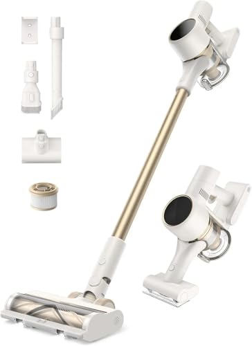 KWEZ Kabellos Handsauger Mini Staubsauger Akku-Staubsauger, leistungsstarker Stabstaubsauger mit LED-Scheinwerfern, Anti-Tangle-Bürste, bis zu 60 Minuten wiederaufladbar von KWEZ