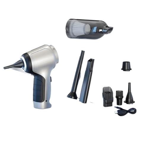 KWEZ Kabellos Handsauger Mini Staubsauger Drahtloser Auto-Staubsauger mit Saugfunktion, tragbares Auto-Vakuum, Heim- und Auto-Dual-Use-Mini-Staubsaugergerät(Basic) von KWEZ