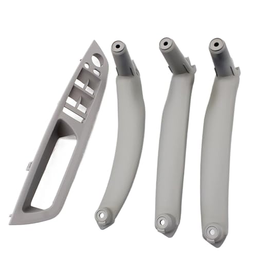 KWEZ Türgriffabdeckung,Türgriff 4-teiliges Set Auto-Innentür-Armlehnen-Zuggriff-Abdeckungs-Trimm-Set für BMW X5 X6 E70 E71 E72 2007-2014(LHD Gray Set) von KWEZ