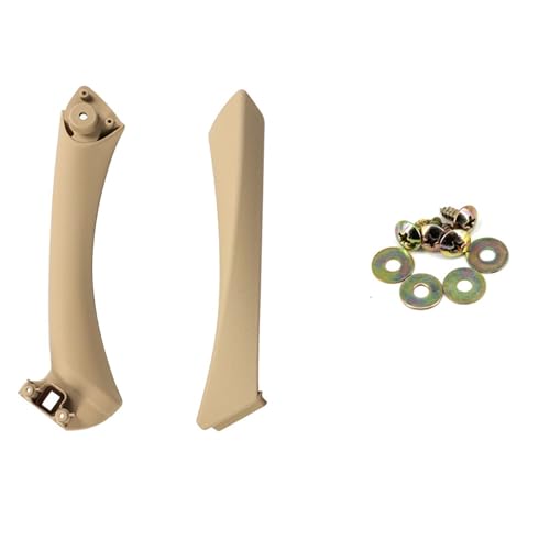 KWEZ Türgriffabdeckung,Türgriff Für BMW E90 E91 3er-Serie Auto Innentürgriff Panel Limousine Pull Trim Abdeckung 51417230850 51419150335 51419150340(Beige-Set-Left) von KWEZ