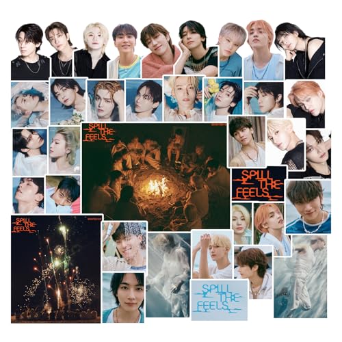 KWIBYBGS Seventeen Sticker 100Pcs Seventeen Spill The Feel Sticker Decal Seventeen New Album Laptop Sticker Set Kpop Postcard von KWIBYBGS