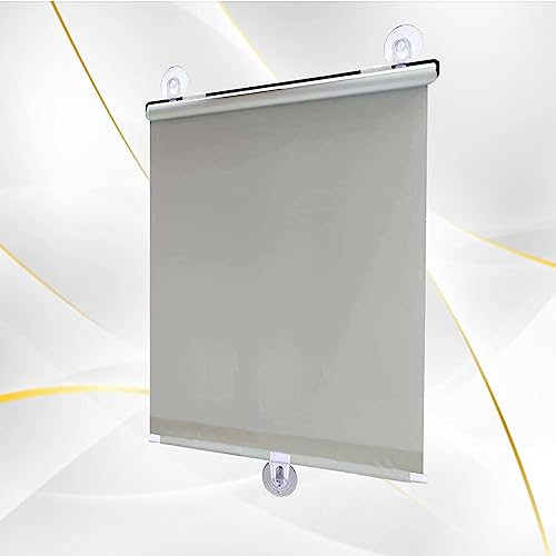 KWIBYBGS Sonnenschutzvorhang Mit Saugnäpfen, Verdunkelungsvorhänge, Temporäre Fensterjalousien, Einziehbare Rollos, Sonnenschutz Für Autos/Gray/35X125Cm(13.8 * 49.2In) von KWIBYBGS