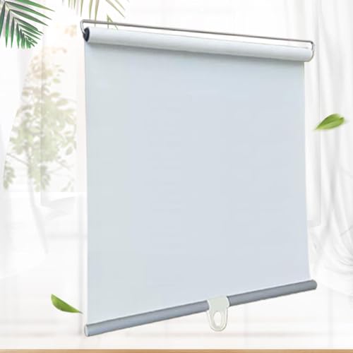 KWIBYBGS Verdunkelungsrollos Für Fensterjalousien, Automatische Rollos, Keine Bohrungen, Tragbare Jalousien, Fenstervorhänge/White/145 * 200Cm(57.1 * 78.7In) von KWIBYBGS