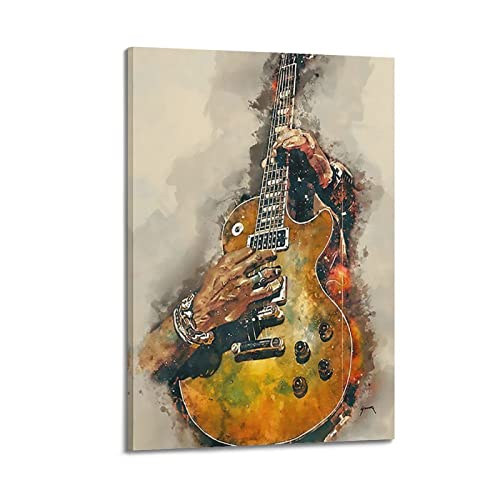 KWID Coole Gitarre Rock Music Poster Dekorative Malerei Leinwand Wandposter und Kunstbild Druck Moderne Familie Schlafzimmer Dekor Poster 40 x 60 cm von KWID