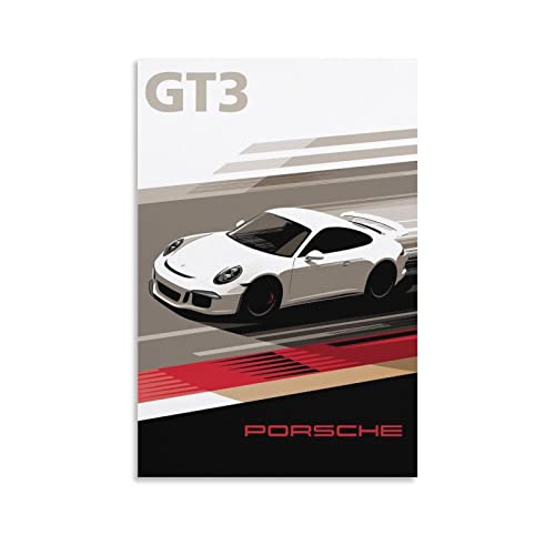 KWID Supercar Poster Porsche 911 GT3 Sportauto-Poster, dekoratives Gemälde, Leinwand, Wandposter und Kunstbild, modernes Familien-Schlafzimmer, Dekor-Poster, 30 x 45 cm von KWID