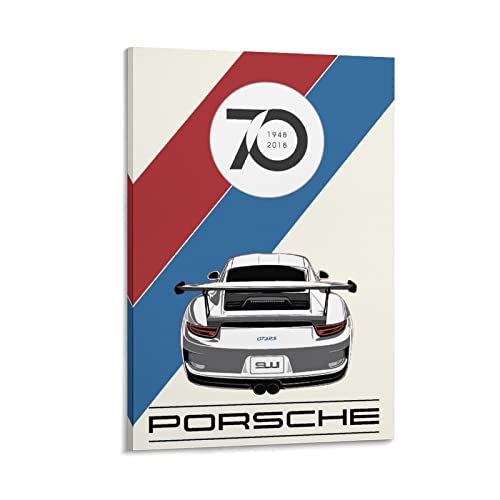 KWID Supercar Poster für 70 Jahre Porsche – GT3 RS Sportauto-Poster, dekorative Malerei, Leinwand, Wandposter und Kunstbild, Druck, modernes Familien-Schlafzimmer, Dekor-Poster, 30 x 45 cm von KWID