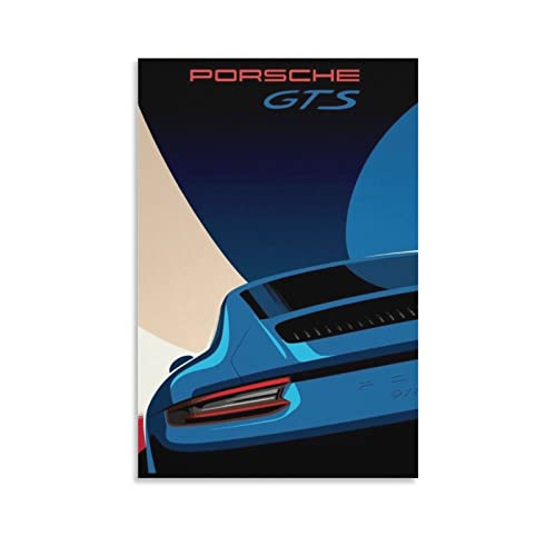 KWID Supercar Poster für Porsche 911 GTS Sportauto-Poster, dekorative Malerei, Leinwand, Wandposter und Kunstbild, moderner Familien-Schlafzimmer, Dekoration, Poster, 30 x 45 cm von KWID