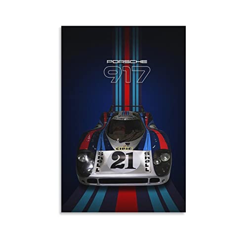 KWID Supercar-Poster für Porsche 917 Rennauto-Poster, dekoratives Gemälde, Leinwand, Wandposter und Kunstbild, modernes Familien-Schlafzimmer, Deko-Poster, 30 x 45 cm von KWID