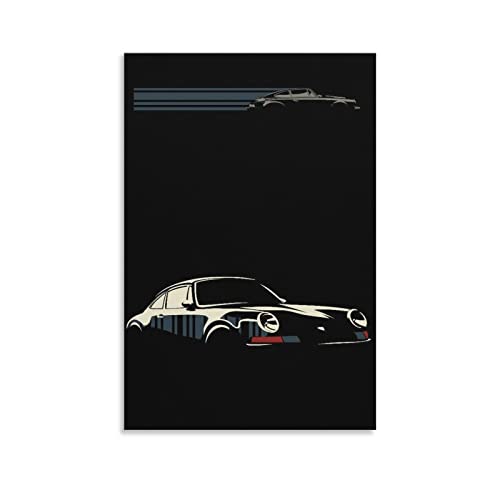 KWID Vintage-Auto für Poster Porsche 911 Rennauto-Poster, dekoratives Gemälde, Leinwand, Wandposter und Kunstbild, modernes Familien-Schlafzimmer, Dekoration, Poster, 40 x 60 cm von KWID