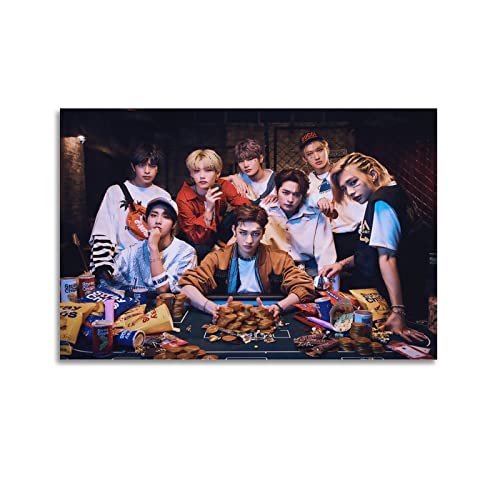 Stray Kids Poster SKZ Kpop Stray Kids All Group Memers Poster Dekorative Malerei Leinwand Wandposter und Kunstbild Druck Moderne Familie Schlafzimmer Dekor Poster 40 x 60 cm von KWID