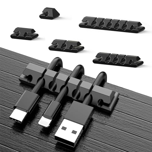 5 Stück Kabelmanagement Kabelhalter Kabel Organize Kabelhalter Schreibtisch Kabelhalter Selbstklebend Kabelmanagement Schreibtisch Cable Management Desk Organizer Kabelorganizer Ladekabel Organizer von KWJEIULSOQ