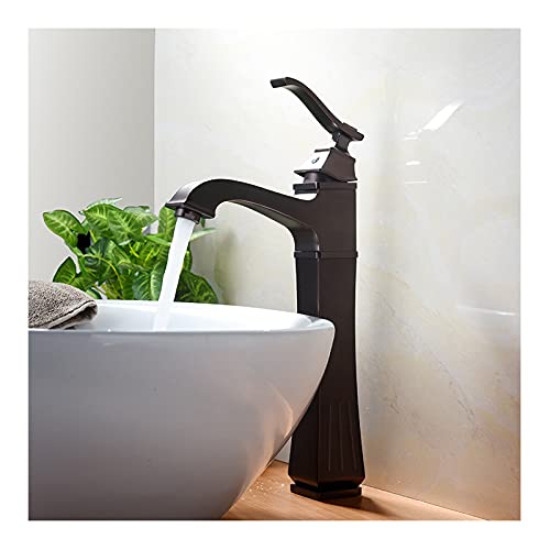 KWMAEEUID Badezimmer-Wasserhahn, Messing, Waschbecken-Wasserhahn, Einloch-Waschtisch-Mischbatterie, Einhand-Waschtisch-Wasserhahn, ORB-Waschtisch-Mischbatterie, niedriges Waschbecken () von KWMAEEUID