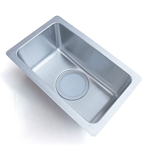KWMAEEUID Bauernhaus-Spüle, Unterbau-Spüle aus gebürstetem Nickel-Edelstahl, Einzelbecken-Küchenspüle mit Gitter und Sieb/a KWMAEEUID Bauernhaus-Spüle, Unterbau-Spüle aus gebürstetem Nickel-Edelstahl, Einzelbecken-Küchenspüle mit Gitter und Sieb/a von KWMAEEUID