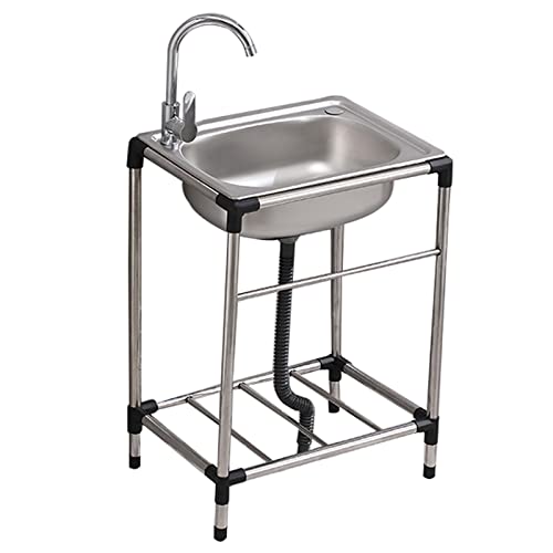 KWMAEEUID Einzelbeckenspüle, Allzweck-Küchenspüle mit Ständer für Waschküche, Hinterhof, Garagen/37 * 32 * 75 cm KWMAEEUID Einzelbeckenspüle, Allzweck-Küchenspüle mit Ständer für Waschküche, Hinterhof, Garagen/37 * 32 * 75 cm von KWMAEEUID