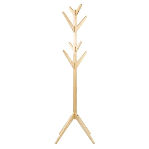 KWMAEEUID Garderobenständer, Kleiderbügel, Garderobenständer, freistehender Garderobenständer aus Kiefernholz, Höhe 164,5 cm, Kleiderbügelständer, Garderobenständer aus Kiefernholz, Holz von KWMAEEUID