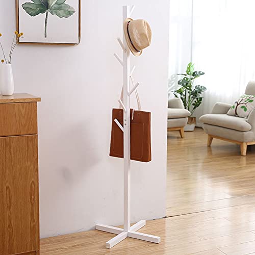 KWMAEEUID Garderobenständer aus Holz, 8 Haken, Flur/Eingangsbereich, freistehender Baum-Kleiderbügelständer für Kleidung, Anzüge, super einfache Montage KWMAEEUID Garderobenständer aus Holz, 8 Haken, Flur/Eingangsbereich, freistehender Baum-Kleiderbügelständer für Kleidung, Anzüge, super einfache Montage von KWMAEEUID