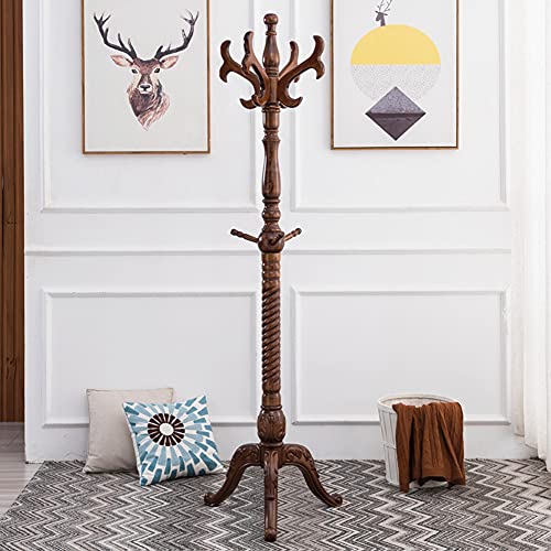 KWMAEEUID Garderobenständer aus Holz, stehende Garderobenständer mit 11 Haken, Hutablage, freistehender Haken für Foyer, Garage, Büro, Schlafzimmer KWMAEEUID Garderobenständer aus Holz, stehende Garderobenständer mit 11 Haken, Hutablage, freistehender Haken für Foyer, Garage, Büro, Schlafzimmer von KWMAEEUID