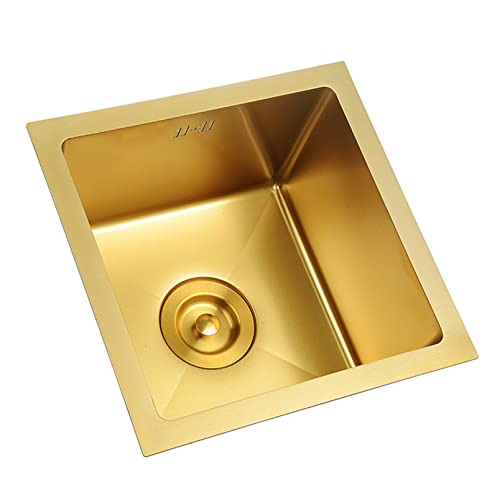 KWMAEEUID Gold Bar Spüle Edelstahl Nano Earthy Gold Minibar Einzelwaschbecken Geschirrspülbecken Bar Balkoninsel/Gold,Grau/26 * 38 cm KWMAEEUID Gold Bar Spüle Edelstahl Nano Earthy Gold Minibar Einzelwaschbecken Geschirrspülbecken Bar Balkoninsel/Gold,Grau/26 * 38 cm von KWMAEEUID