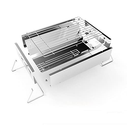 KWMAEEUID Grills Terrassengrill Holzkohlegrill Herd Edelstahl Outdoor Camping Picknick Zubehör Werkzeuge (Farbe: A, Größe: 30 x 20 x 17 cm) von KWMAEEUID