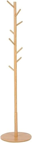 KWMAEEUID Kleider- und Hutablage aus massivem Holz, bodenstehend, moderner Garderobenständer im Baum-Design, stabile, runde Basis, geeignet für Wohnzimmer, Eingangsbereich, Flur, Flur, kl von KWMAEEUID