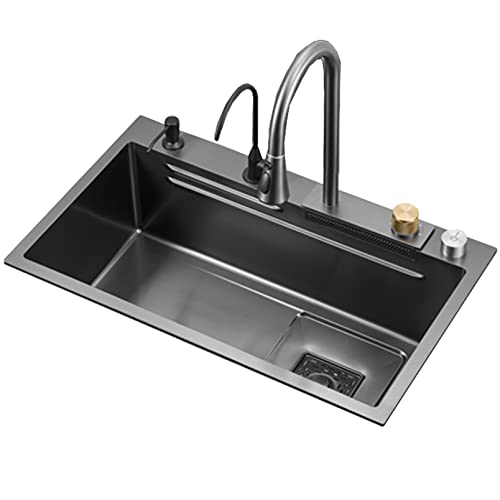 KWMAEEUID Küchenspüle, Konsolensteuerung, Wasserfall-Wasserhahn, Waschbecken, Gemüsewaschbecken, Nano-Geschirrspüle/a/68 * 45 cm KWMAEEUID Küchenspüle, Konsolensteuerung, Wasserfall-Wasserhahn, Waschbecken, Gemüsewaschbecken, Nano-Geschirrspüle/a/68 * 45 cm von KWMAEEUID