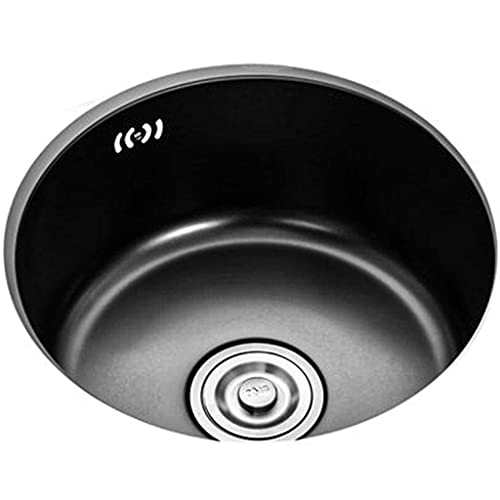 KWMAEEUID Küchenspüle, Unterbau-Einzelbecken-Küche, Einbauspüle oder Unterbau-Installation/Schwarz/30 * 30 cm KWMAEEUID Küchenspüle, Unterbau-Einzelbecken-Küche, Einbauspüle oder Unterbau-Installation/Schwarz/30 * 30 cm von KWMAEEUID