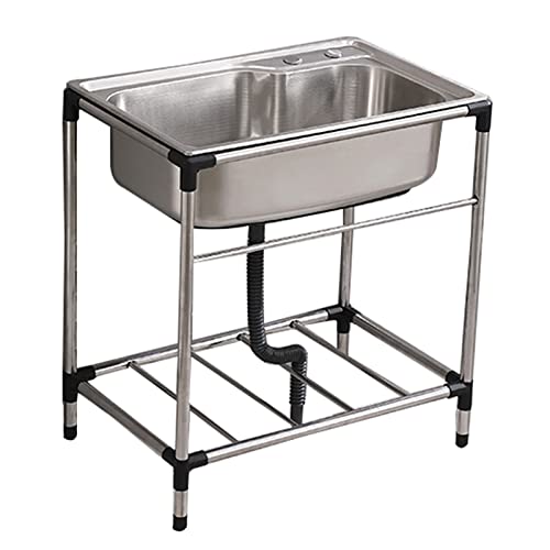 KWMAEEUID Küchenspüle Einzelbecken Edelstahl-Vorbereitungs- Und Gebrauchswaschbecken Mit Ablagefach Kommerzielle Spüle/a/58 * 43 cm KWMAEEUID Küchenspüle Einzelbecken Edelstahl-Vorbereitungs- Und Gebrauchswaschbecken Mit Ablagefach Kommerzielle Spüle/a/58 * 43 cm von KWMAEEUID