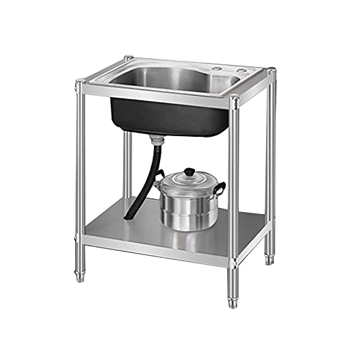 KWMAEEUID Küchenspüle mit Wasserhahn, 1 Fach, Restaurant-Vorbereitungs- und Nutzspüle (23 x 17 Zoll)/a von KWMAEEUID