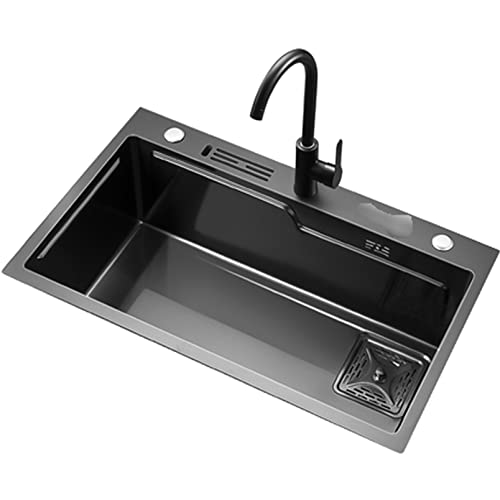 KWMAEEUID Küchenspüle mit Wasserhahn, Küchenwaschbecken, Nano-Einzelwassertank, Gemüsewaschtank/68 * 45 cm KWMAEEUID Küchenspüle mit Wasserhahn, Küchenwaschbecken, Nano-Einzelwassertank, Gemüsewaschtank/68 * 45 cm von KWMAEEUID
