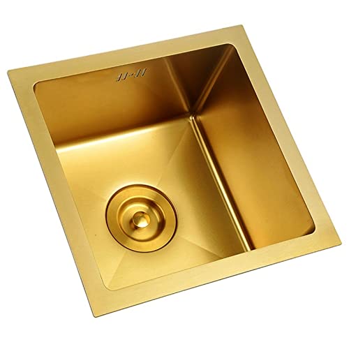 KWMAEEUID Küchenspülen Drop-In-Küchenspüle Gold Quadratisches Nano-Waschbecken Balkon Edelstahl-Einzelbecken-Spüle Bar Mini-Spüle für Küchenbar-Reiseanhänger/a/36 * 36 * 21,5 cm KWMAEEUID Küchenspülen Drop-In-Küchenspüle Gold Quadratisches Nano-Waschbecken Balkon Edelstahl-Einzelbecken-Spüle Bar Mini-Spüle für Küchenbar-Reiseanhänger/a/36 * 36 * 21,5 cm von KWMAEEUID